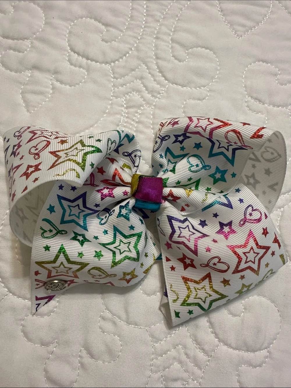 JoJo Siwa Rainbow Star, Purple Galaxy & Jewel Print Hair Bow Set